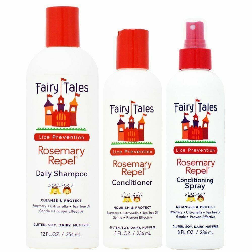 Fairy Tales Rosemary Repel Daily Shampoo 12oz + Conditioner 8oz + Spray 8oz