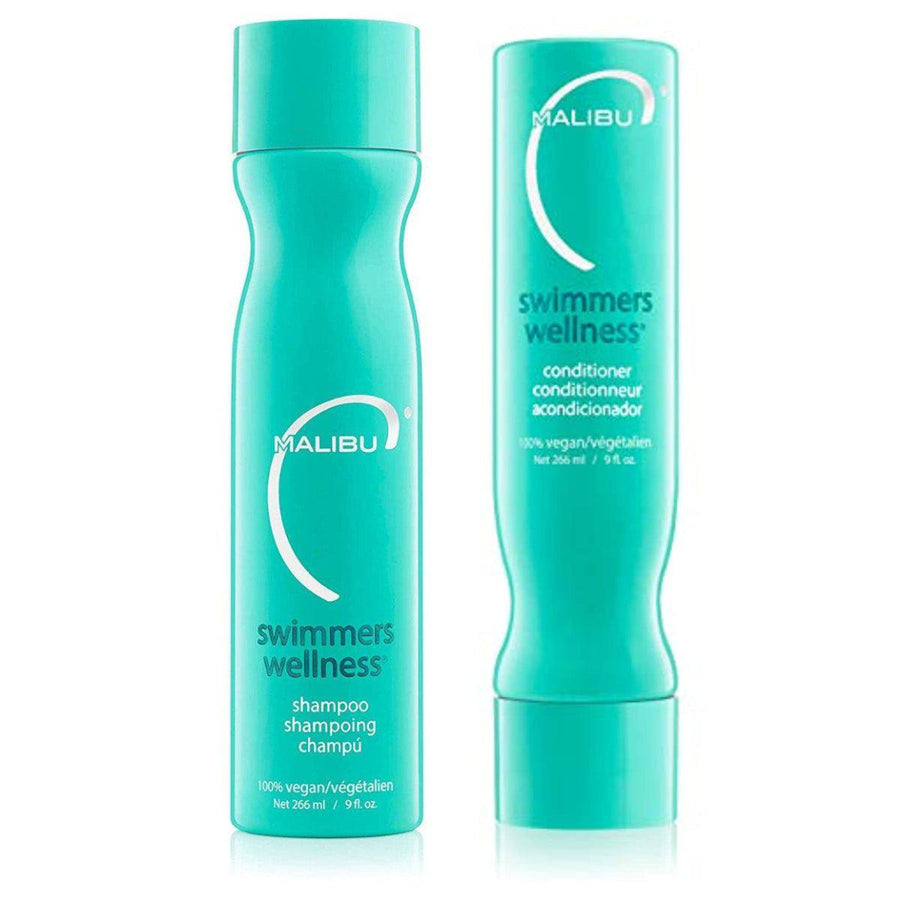 Malibu C Swimmers Shampoo and Conditioner 9oz Duo, Crystal Gel Treatment 5g