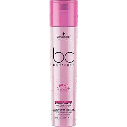 Schwarzkopf BC BONACURE pH 4.5 Color Freeze Micellar Rich Shampoo, 8.5 oz