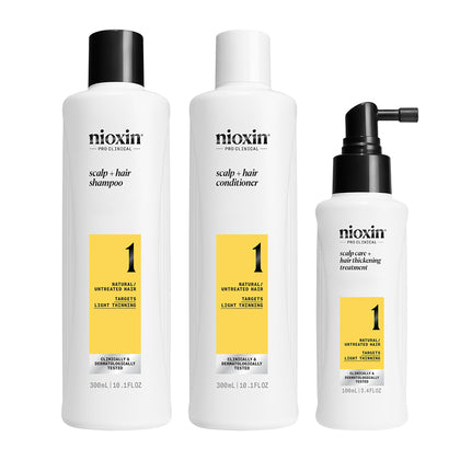 Nioxin System 1 Hair Care Kit For Natural Hair With Light Thinning Trial Size