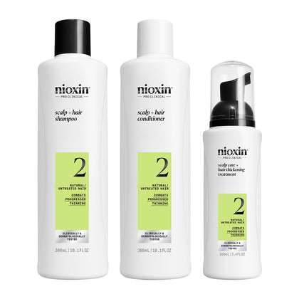 Nioxin System 2 Starter Kit Cleanser, Scalp Therapy & Scalp Treatment 1 set