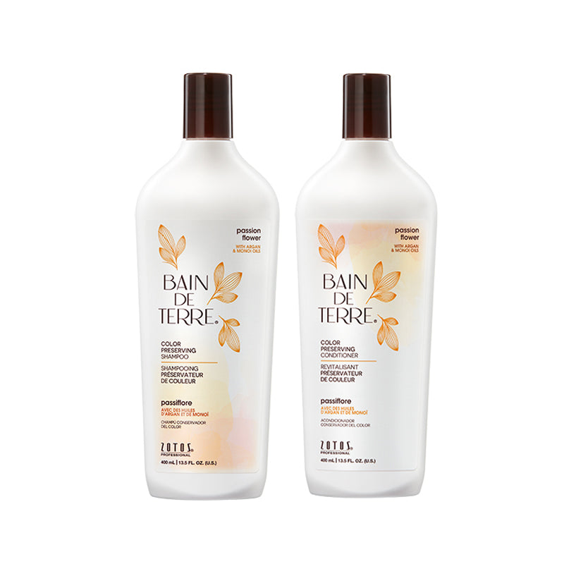 Bain De Terre Passion Flower Color Preserving Shampoo & Conditioner Duo 13.5 oz