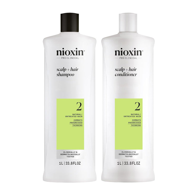 Nioxin System 2 Shampoo and Conditioner Duo, 33.8oz