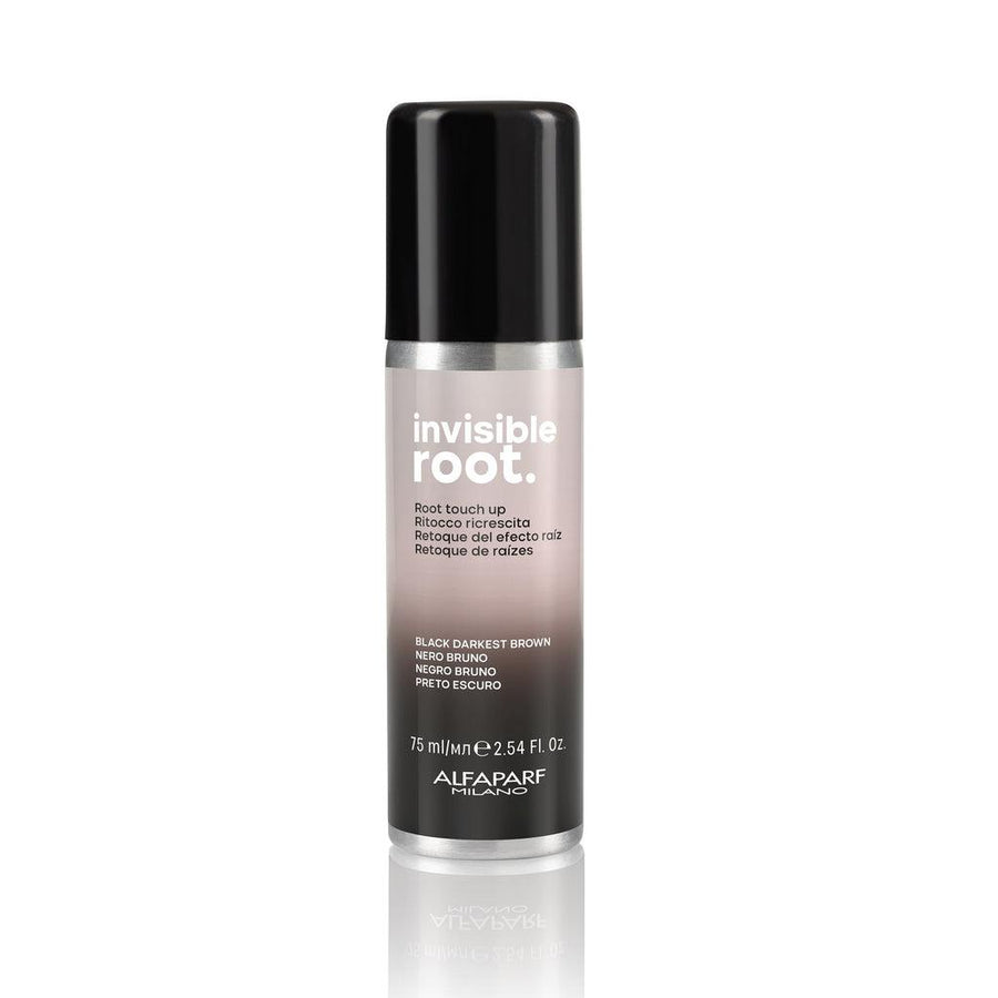 Alfaparf Milano invisible root. Root touch up spray Black Darkest Brown 2.54oz-The Warehouse Salon