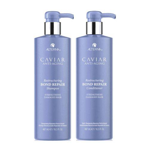 Alterna Caviar Anti-Aging Restructuring Bond Repair Shampoo and Conditioner 16.5 oz Duo-The Warehouse Salon