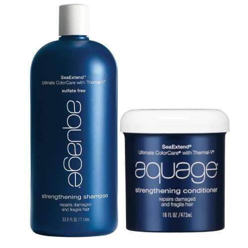Aquage Seaextend Strengthening shampoo 33.8 oz & conditioner 16 oz Duo-The Warehouse Salon