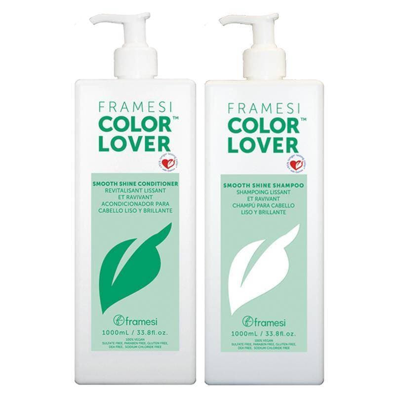 FRAMESI Color Lover Smooth Shine Shampoo Conditioner 33.8/Liter DUO-The Warehouse Salon