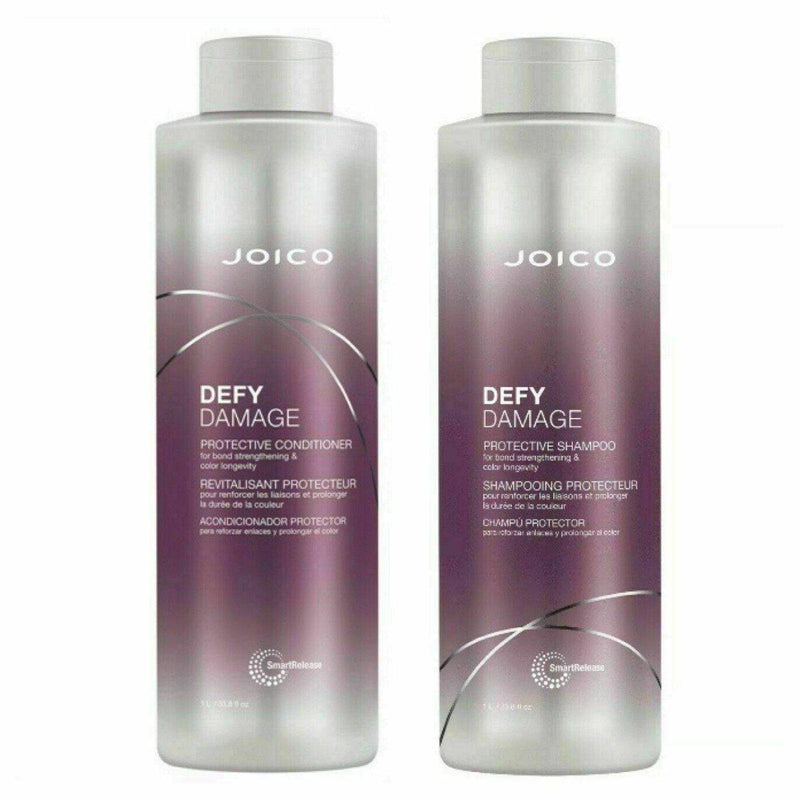 Joico Defy Damage Protective Shampoo and Conditioner 33.8oz Liter Duo-The Warehouse Salon