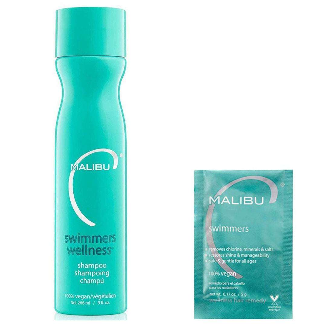 Malibu C Swimmers Shampoo 9oz and Crystal Gel Treatment 5g-The Warehouse Salon