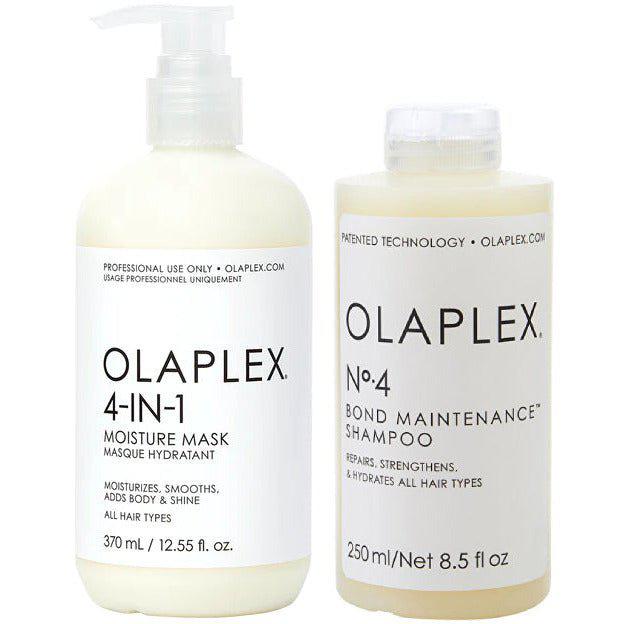 Olaplex No.4 Bond Maintenance Shampoo 8.5oz, 4-In-1 Bond Moisture Mask 12.55 oz Duo-The Warehouse Salon