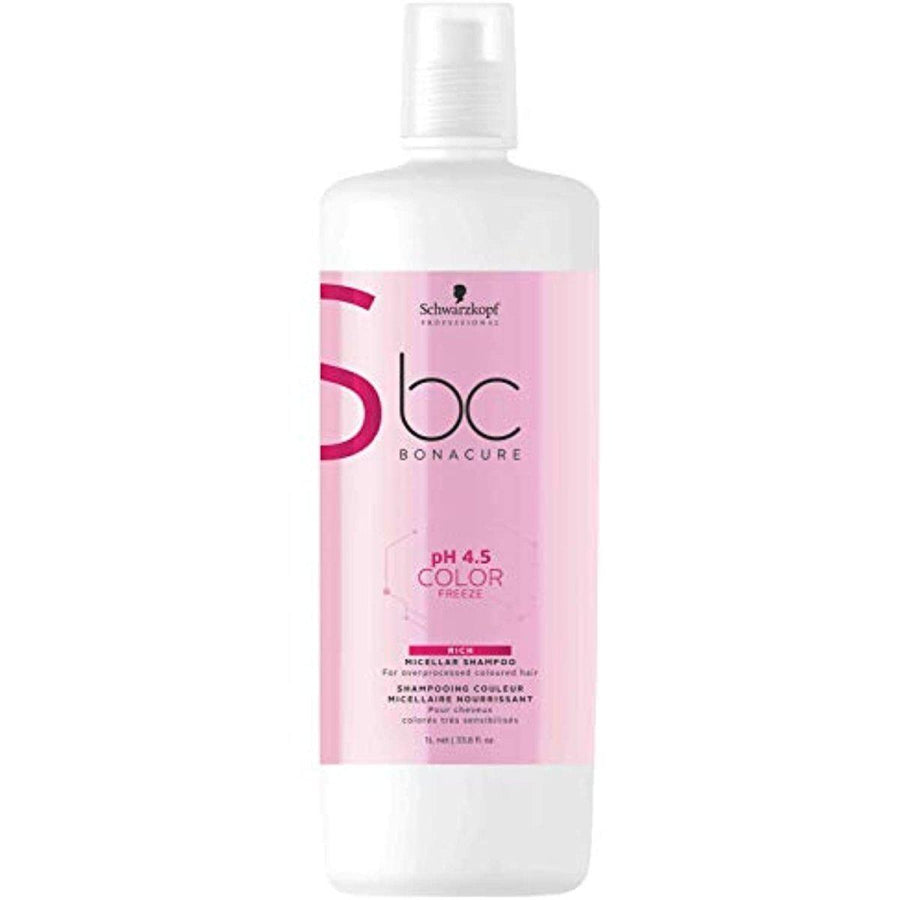 Schwarzkopf Bonacure Ph 4.5 Color Freeze Rich Micellar Shampoo 33.8 oz-The Warehouse Salon