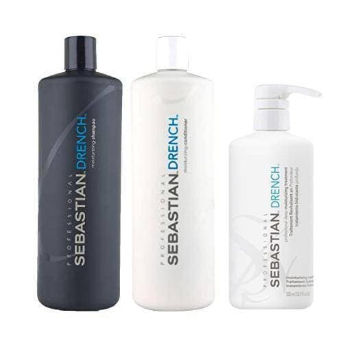 Sebastian Drench Shampoo and Conditioner 33.8oz Duo & Deep Moisturizing Treatment 16.9 oz-The Warehouse Salon