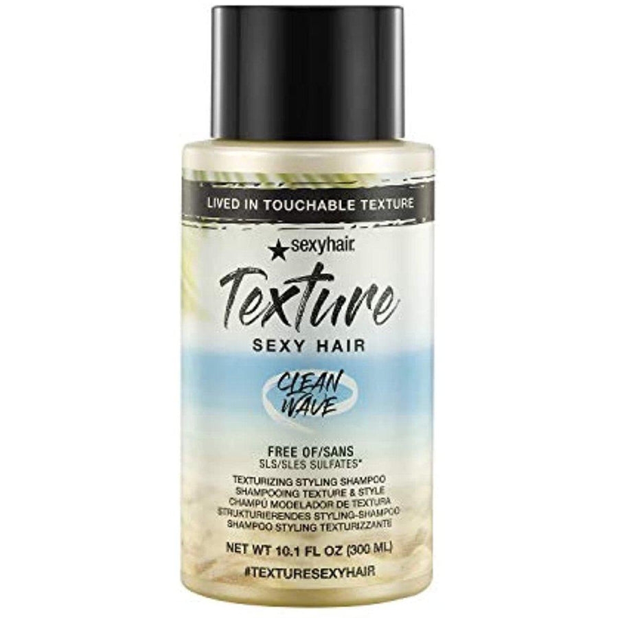 Sexy Hair Clean Wave Texturizing Styling Shampoo 10.1oz-The Warehouse Salon