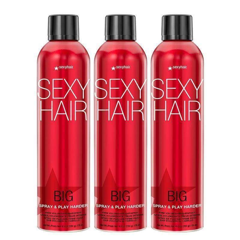 Sexy Hair Spray & Play Harder Firm Volumizing Hairspray, 10oz 3 Pack-The Warehouse Salon