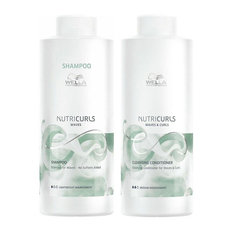 Wella Nutricurls Curls Shampoo & Conditioner for Waves & Curls 33.8 oz DUO-The Warehouse Salon